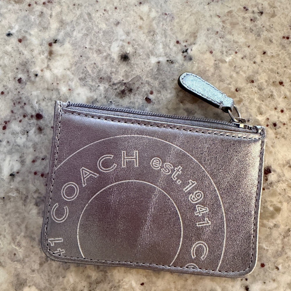 Coach Silver Card Holder